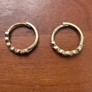EUC 14K Italian Yellow Gold 9mm Hoop Earrings
